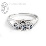 แหวนทองคำขาว แหวนเพชร แหวนคู่ แหวนแต่งงาน แหวนหมั้น - R1224DWG